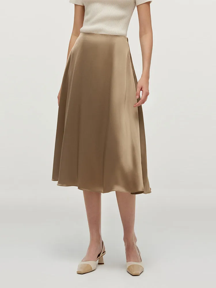 Neutral palette Acetate A-Line Women Skirt