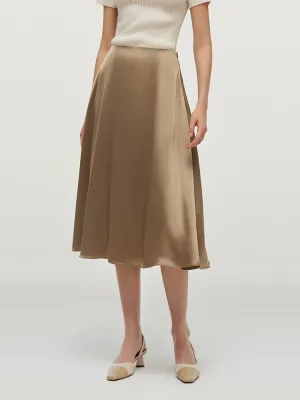 Acetate A-Line Women Skirt Thermal Regulating Adjustable Hem