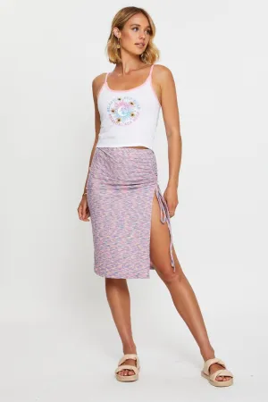 Multi Space Dye Rib Skirt Seamless Edging