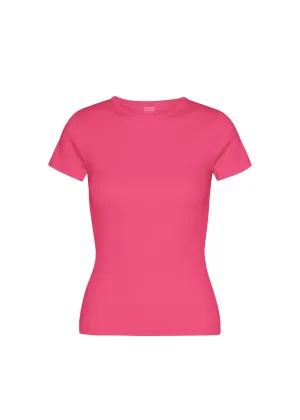 Organic Rib SS T-Shirt Washable fabric Dimensional Stability Weave