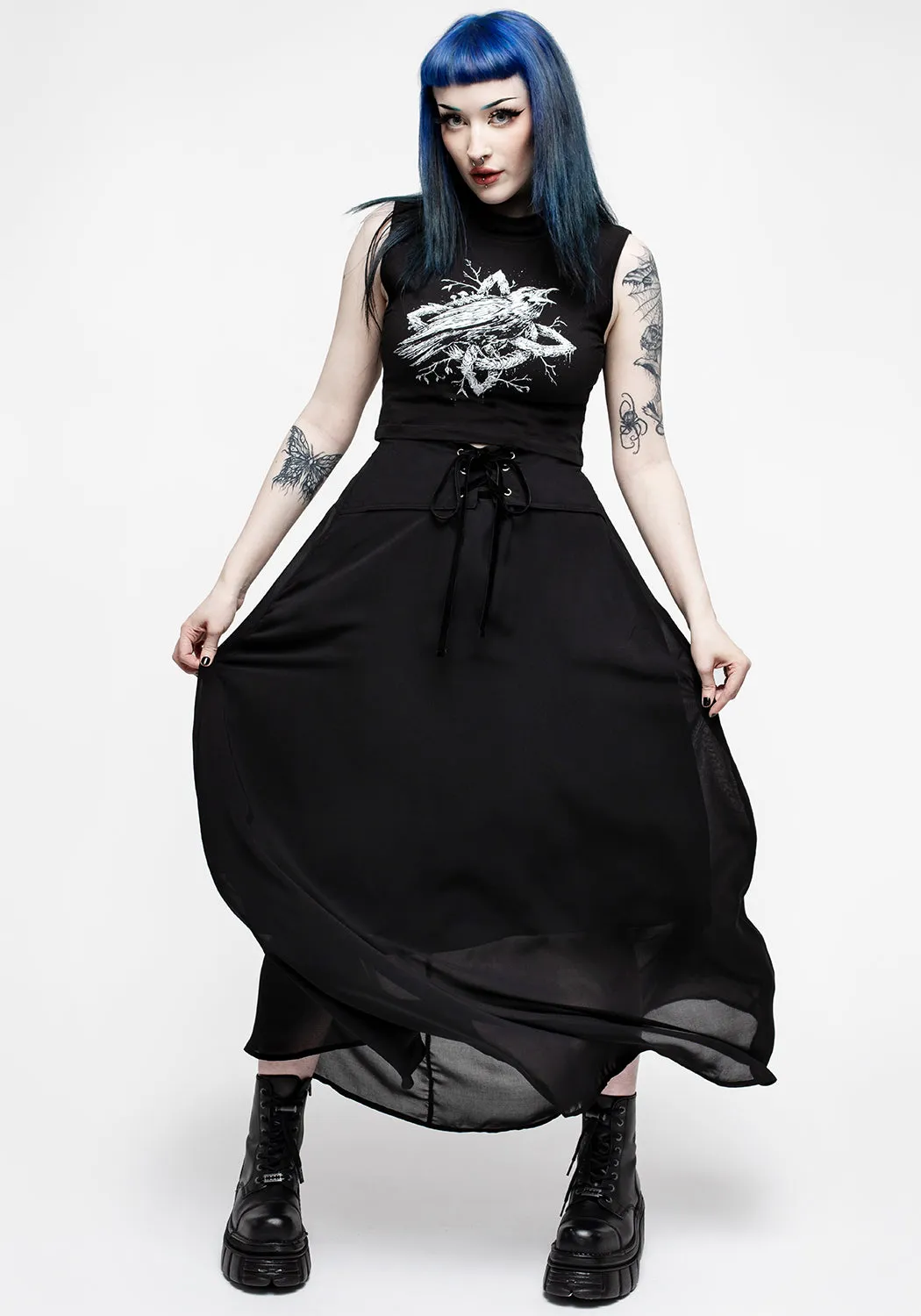 Outfit Mix Must Have Feature Eris Lace Up Maxi Skirt