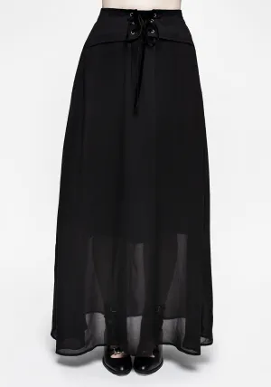 Heritage Inspired Cool Mood Eris Lace Up Maxi Skirt
