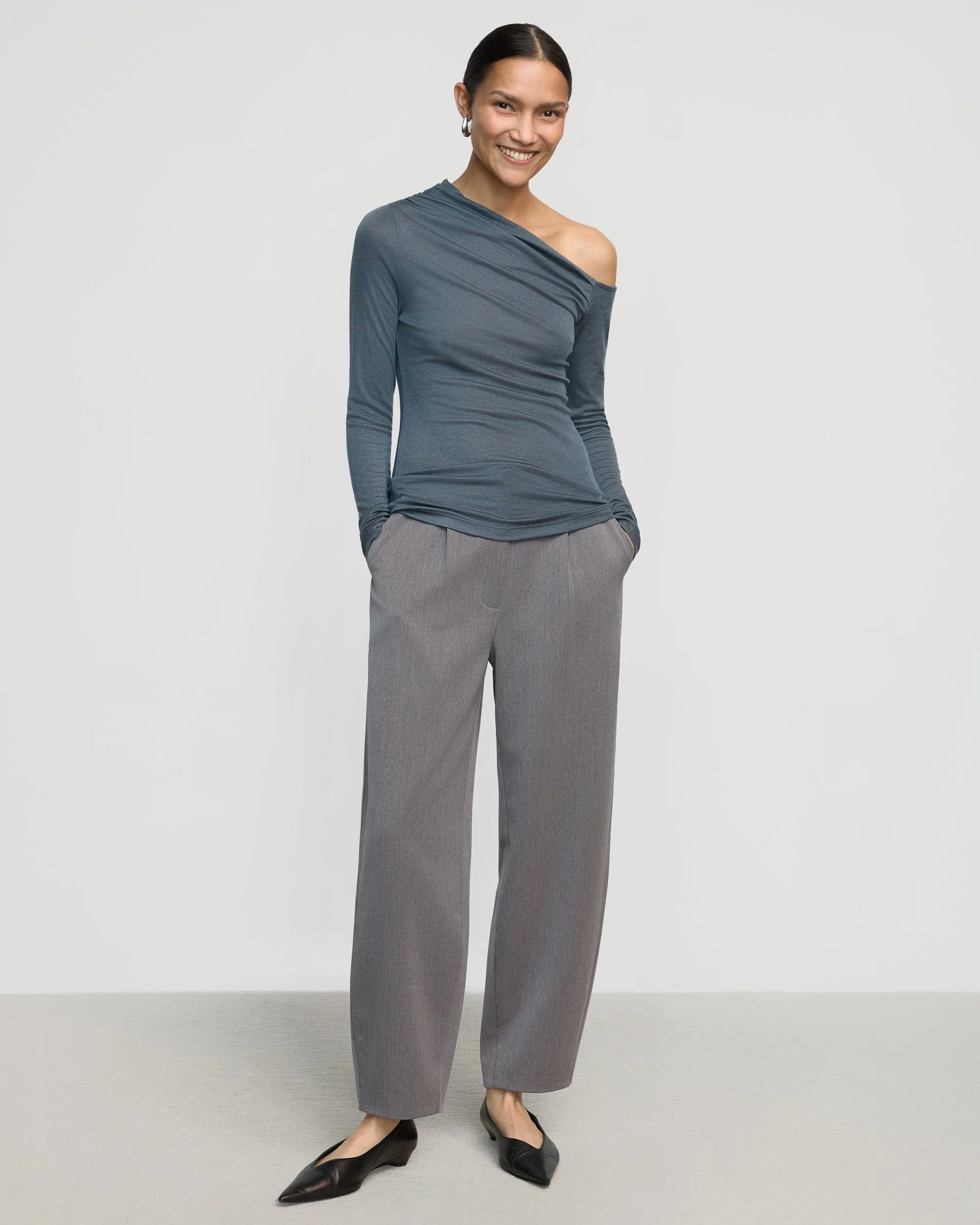 Ayra Tencel-Wool Off-Shoulder Tee back to school