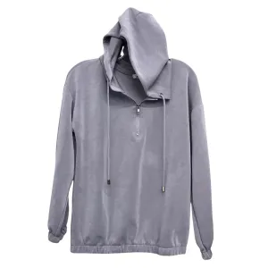 Sweatshirt Hoodie By Cable And Gauge In Slate Blue, Size:S Euro Mood