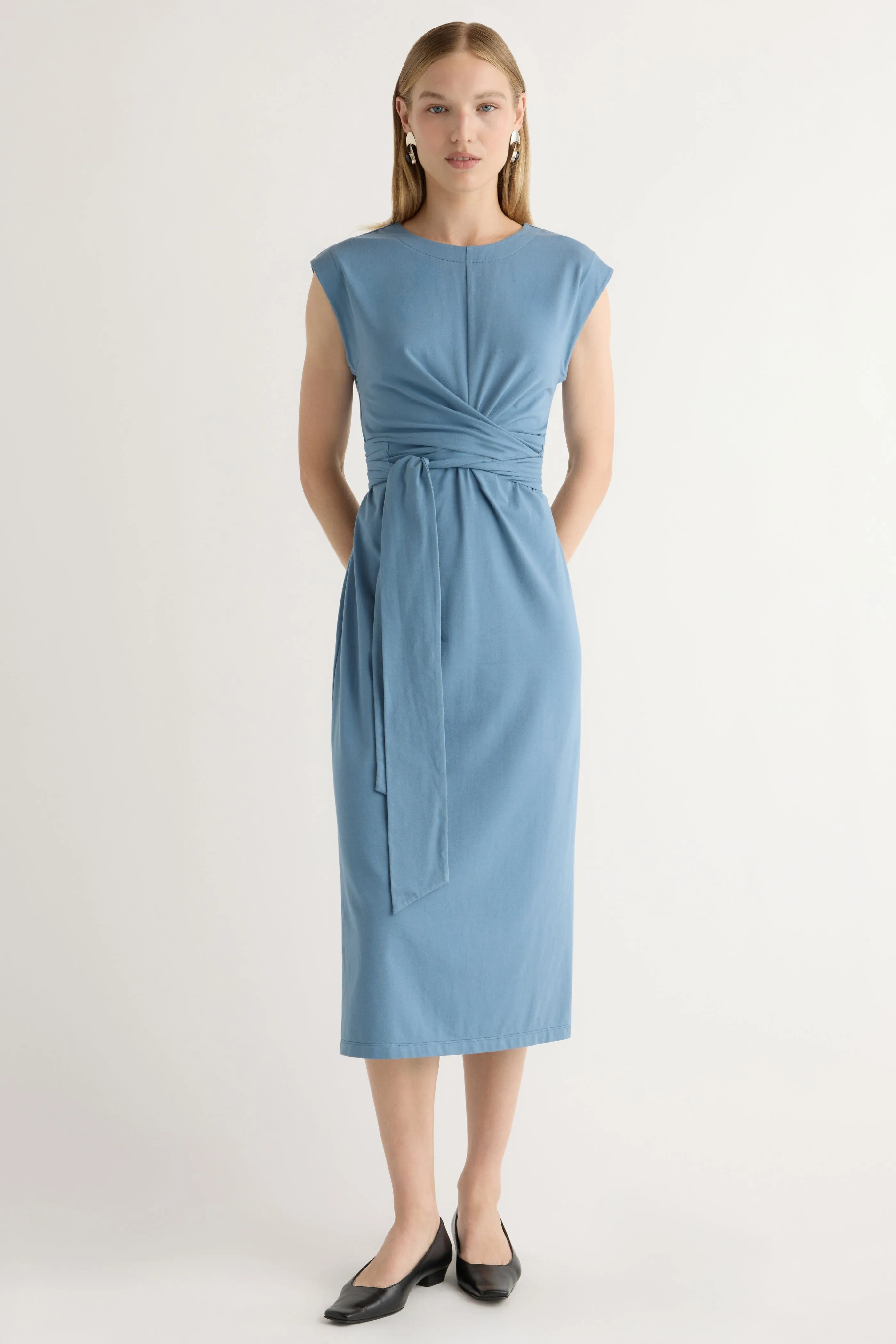 Fei Tie-Front Organic Cotton Dress CompressionFreeCuffs