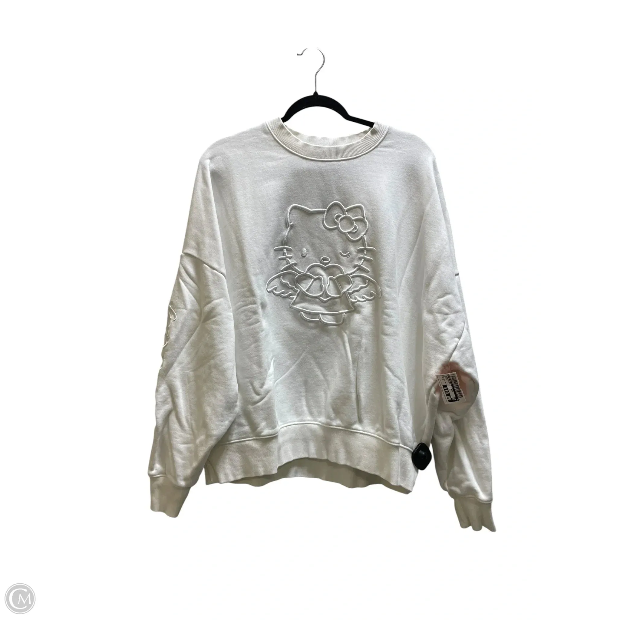 Lightweight Construction Layered Hem Details Sweatshirt Crewneck By Forever 21 In White, Size: M