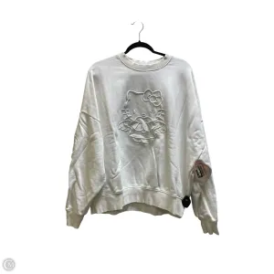 Lightweight Construction Layered Hem Details Sweatshirt Crewneck By Forever 21 In White, Size: M