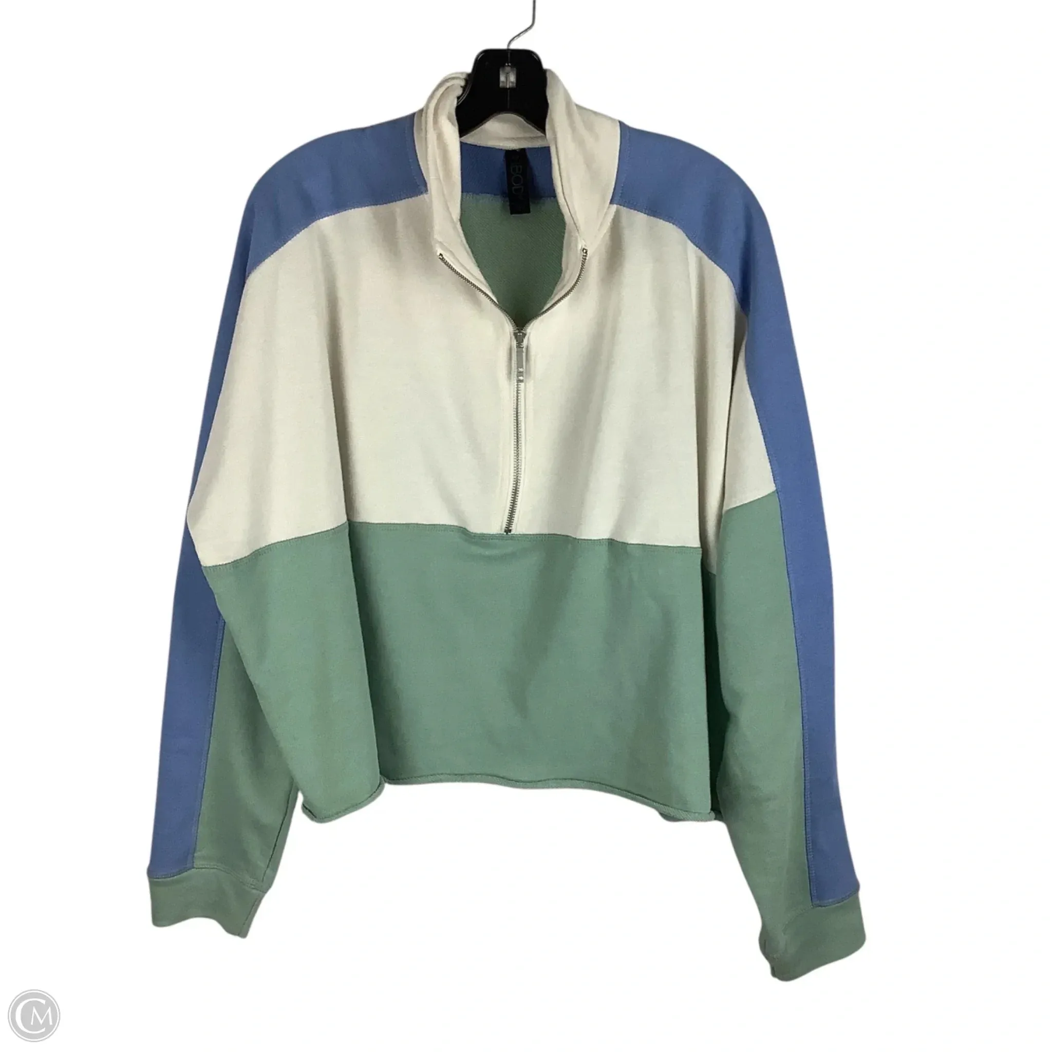 Sweatshirt Collar By Clothes Mentor In Blue & Green, Size: L Car Cool LightweightKnit