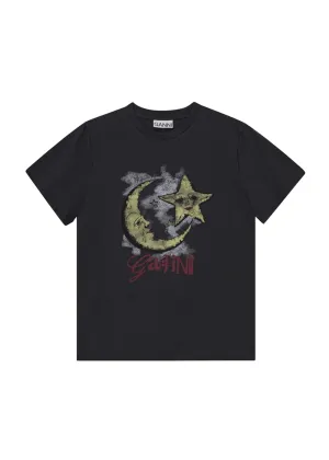 Basic Jersey Moonlight Relaxed T-Shirt Reinforced Shoulders Eco Friendly Dyes