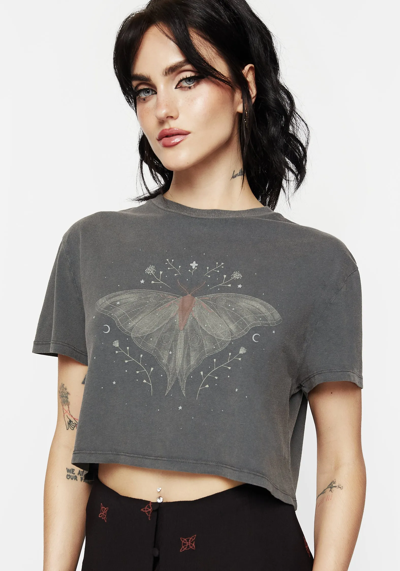 Drift Cotton-Blend Jersey Cropped T-Shirt Lightweight Construction