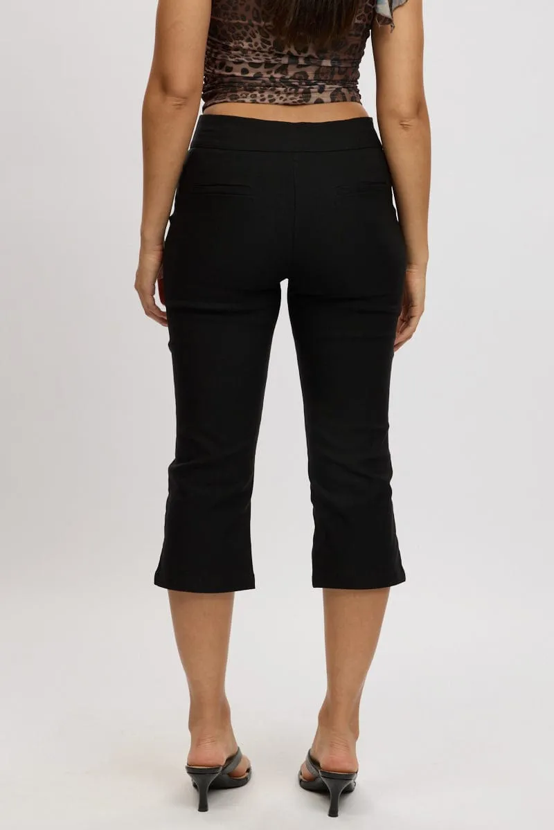 SnagFreeFabric Black Capri Pants Low Rise