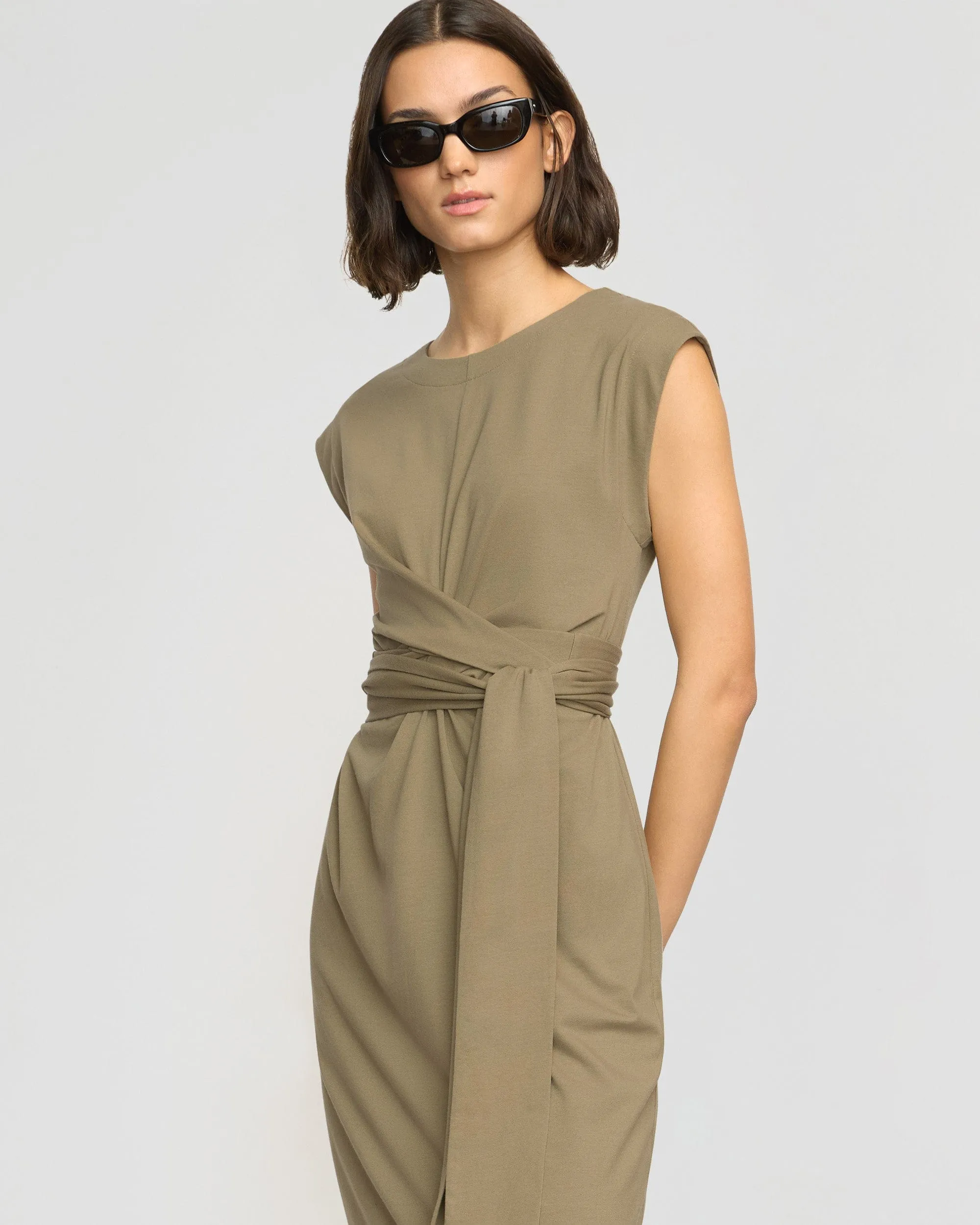 yoga mode Bold Fashion Fei Tie-Front Organic Cotton Dress