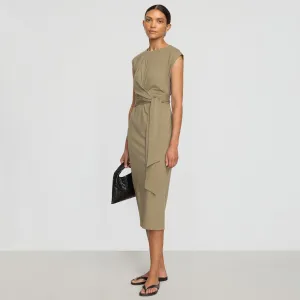 Fei Tie-Front Organic Cotton Dress AdjustableWaist VersatileStyle