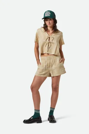 Wandering Short - Pale Khaki Bandana QuickReleaseBuckle Easy Care Fabric