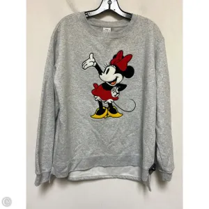 Sweatshirt Crewneck By Disney In Grey & Red, Size: Xl Earth Fit