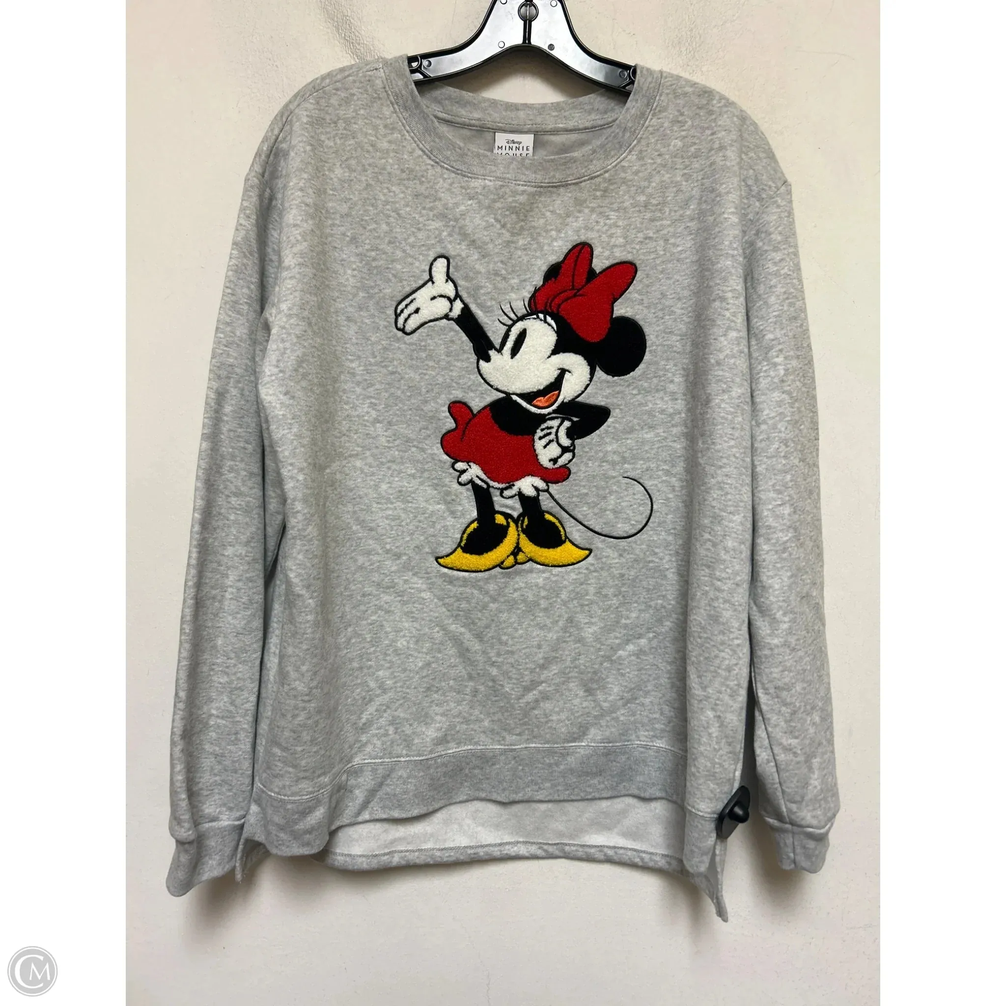 Sweatshirt Crewneck By Disney In Grey & Red, Size: Xl Earth Fit