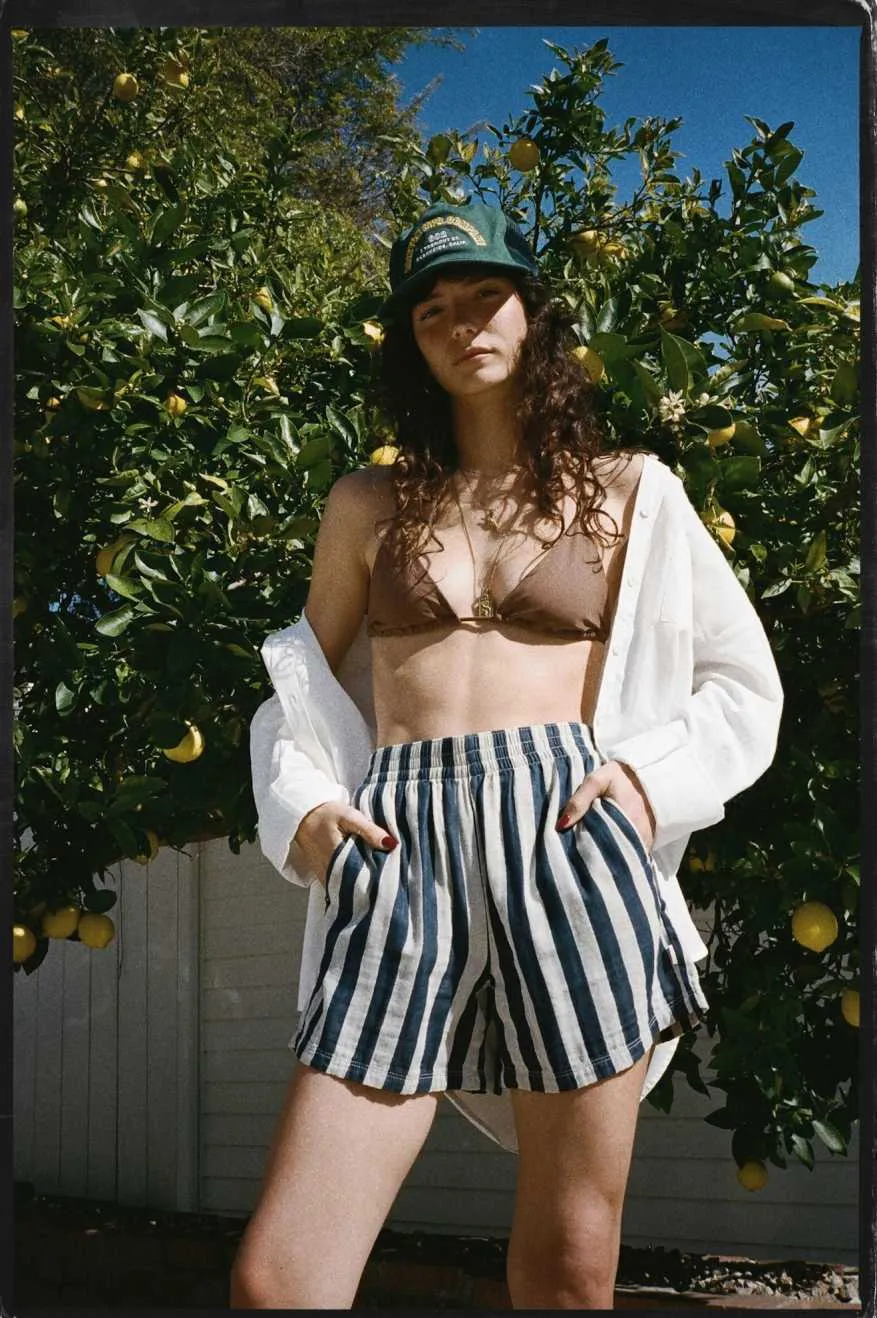 Flexible Stitching Mykonos Stripe Boxer Short - Deep Sea