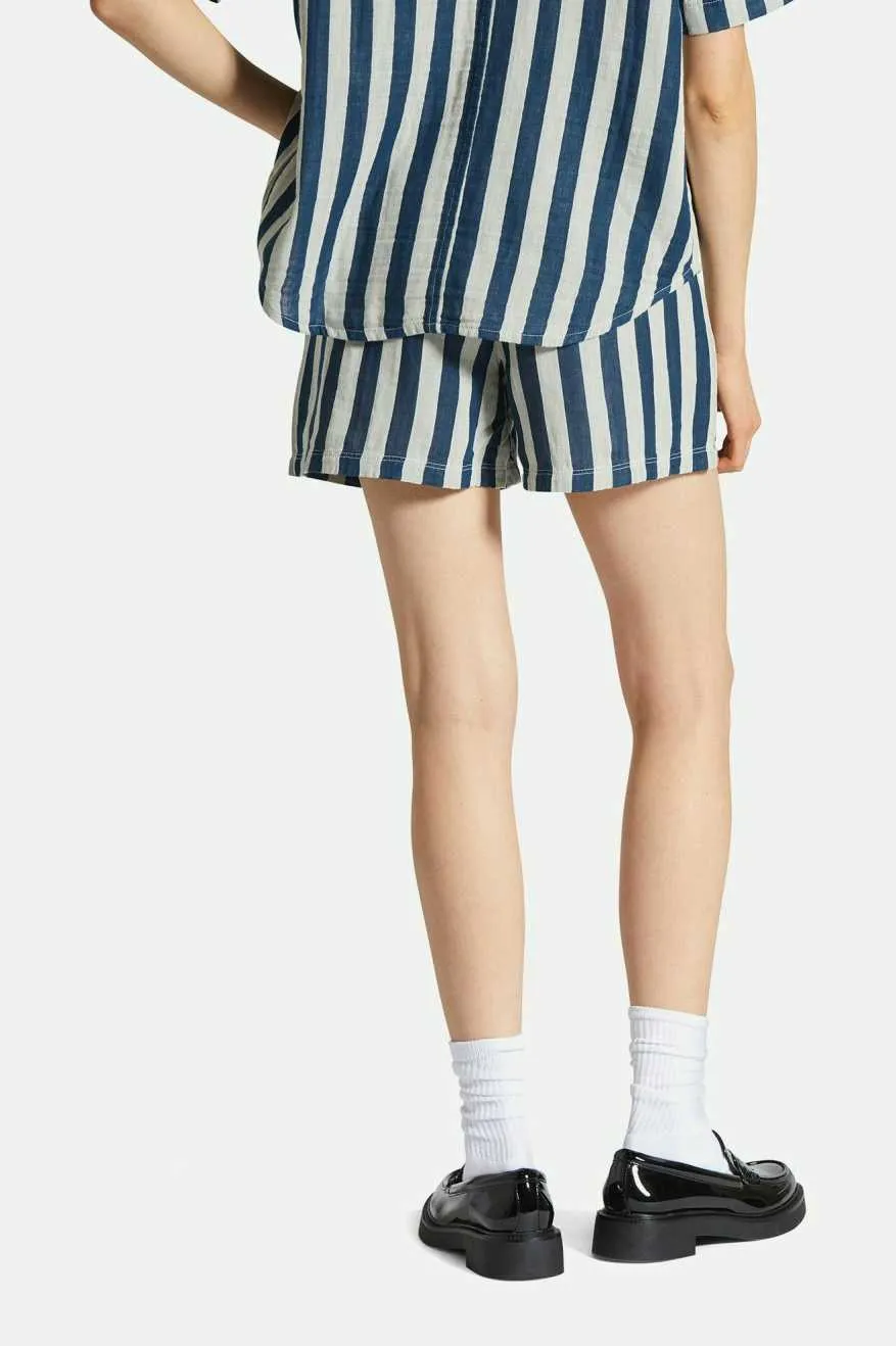 Mykonos Stripe Boxer Short - Deep Sea Outdoor Comfort Abrasion Dispersing Weave