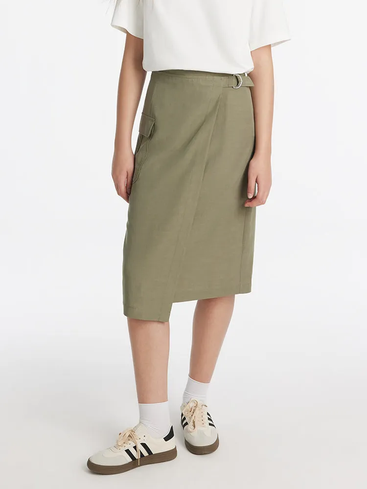 Urban Mood A-Line Wrapped Women Half Skirt