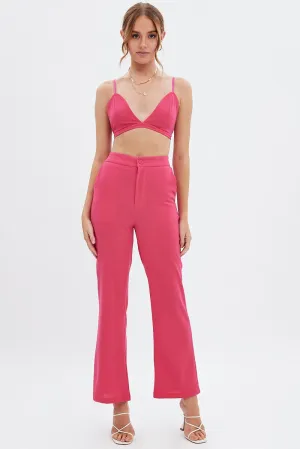 Practical Fit FlexibleKnees Pink High Waist Pants