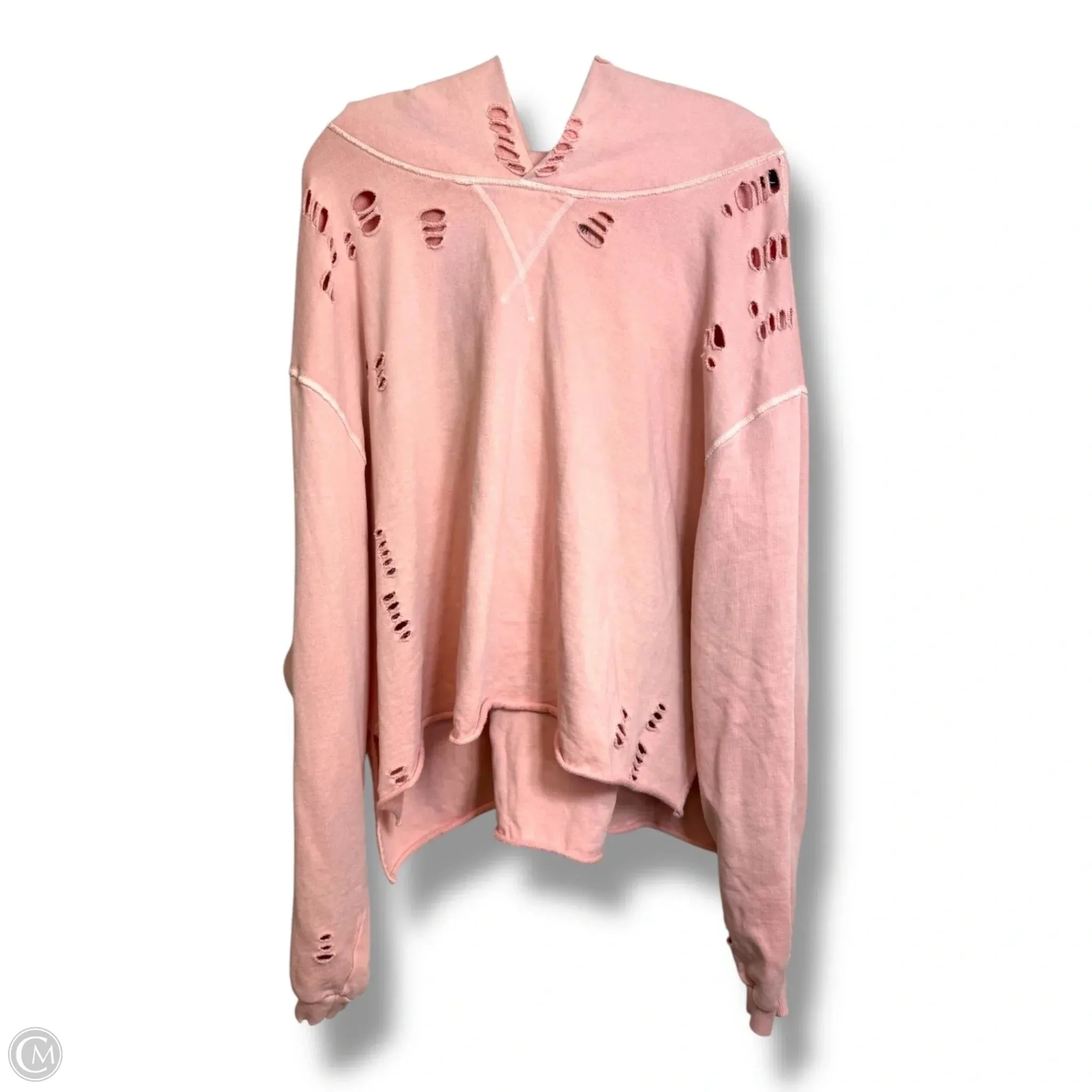 Sweatshirt Hoodie By Cme In Pink, Size: L KnotFree Tailoring