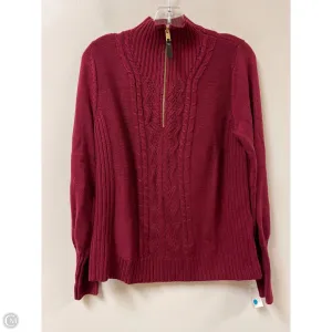 Sweatshirt Collar By Isaac Mizrahi In Red, Size: S Cool Edge