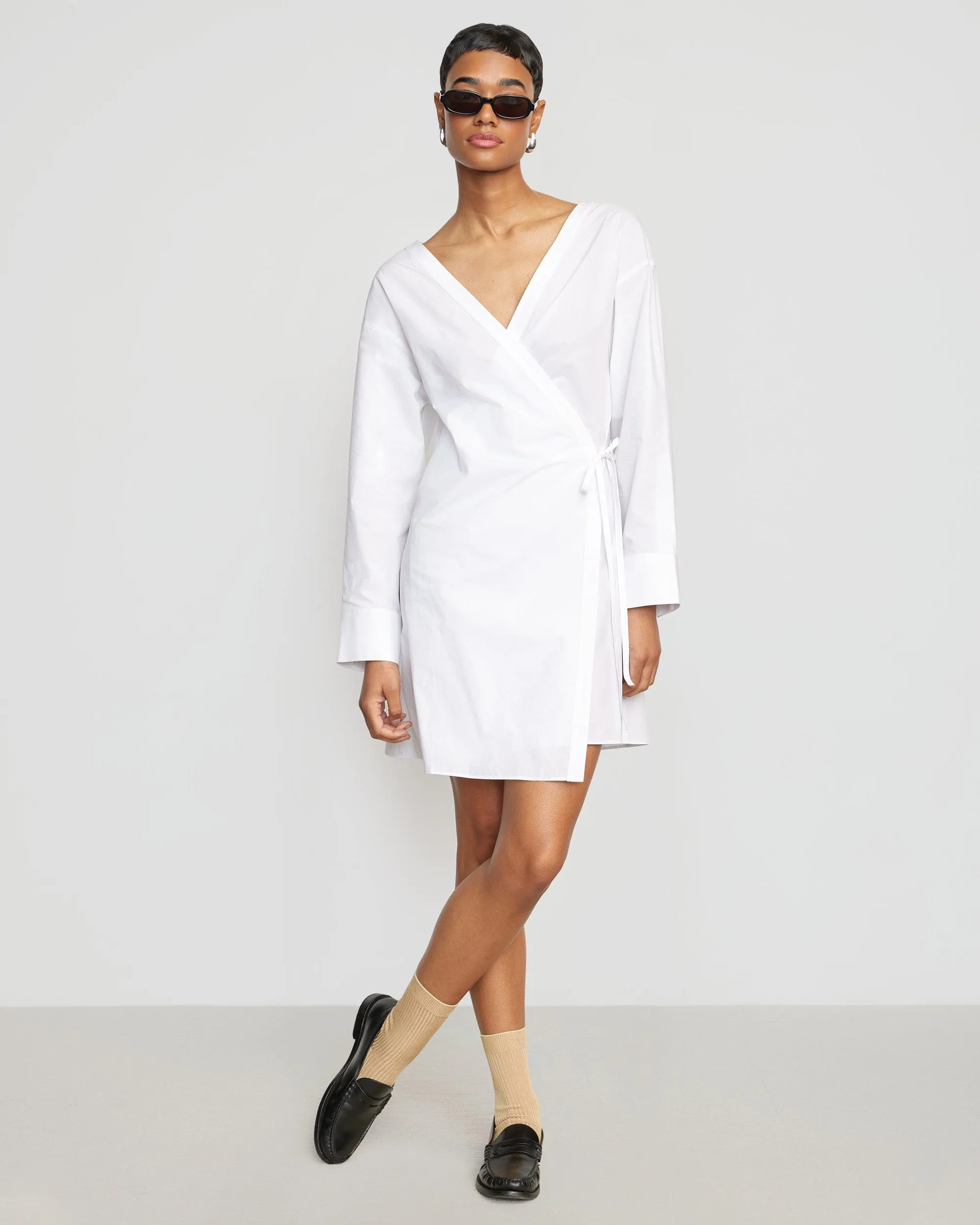 Ari V-Neck Wrap Dress Casual Shirt