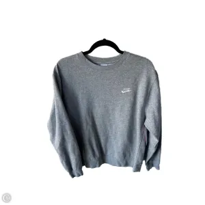Neat Edge Athletic Sweatshirt Crewneck By Nike Apparel In Grey, Size: M