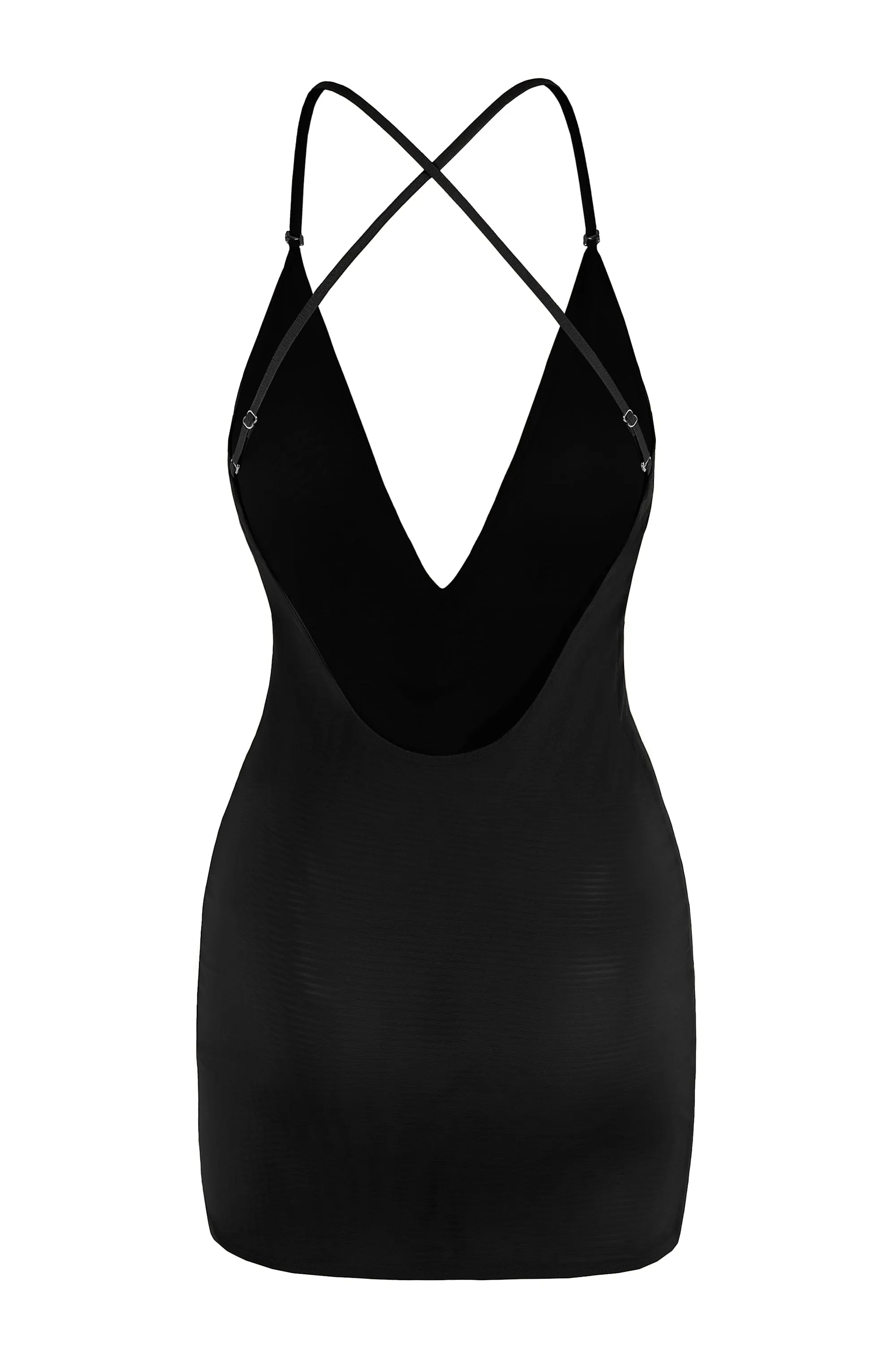Intimates Soft Mesh Multiway Mini Dress in Black Club look