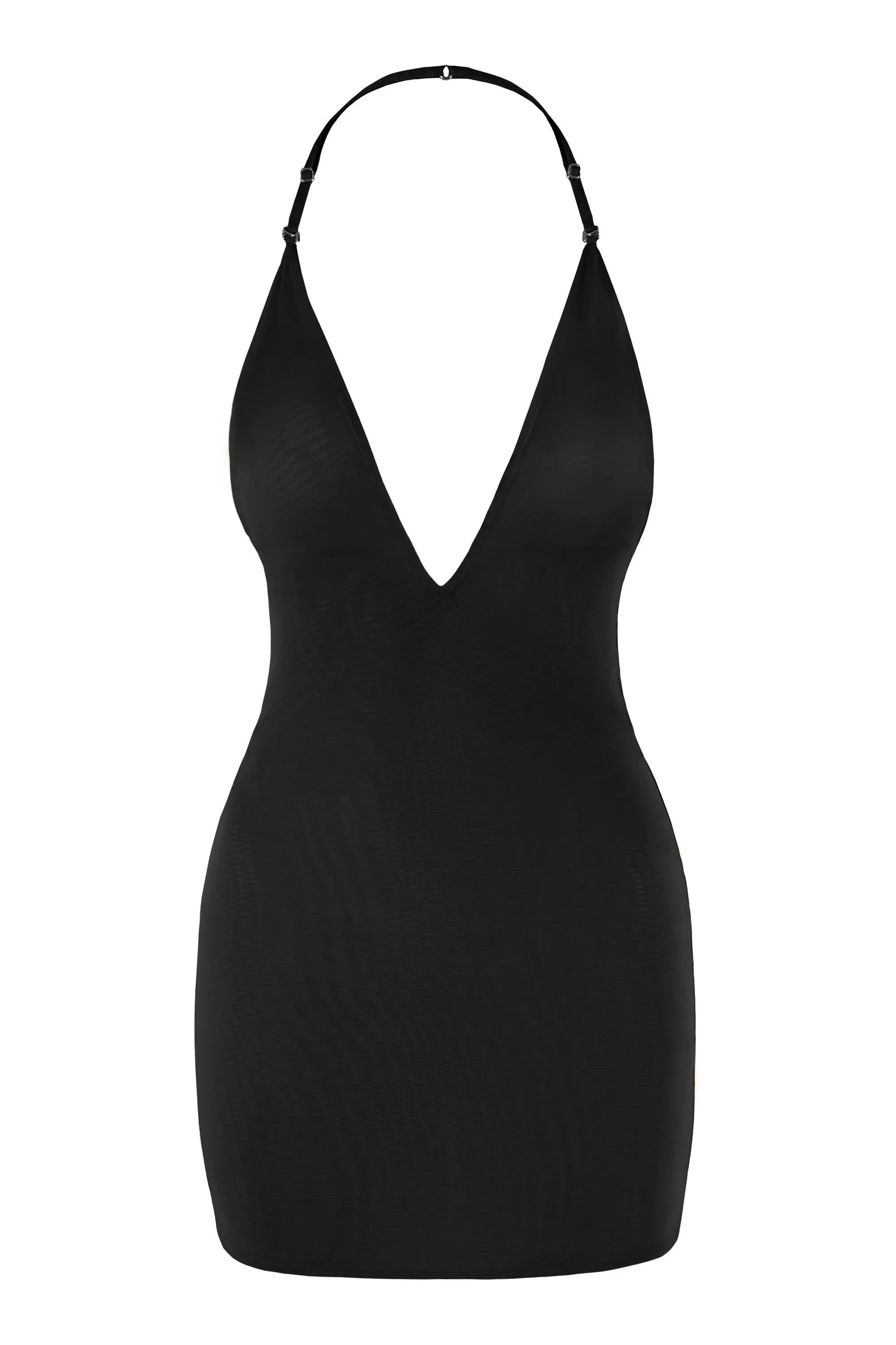 Edge Soft Summer Heat Intimates Soft Mesh Multiway Mini Dress in Black