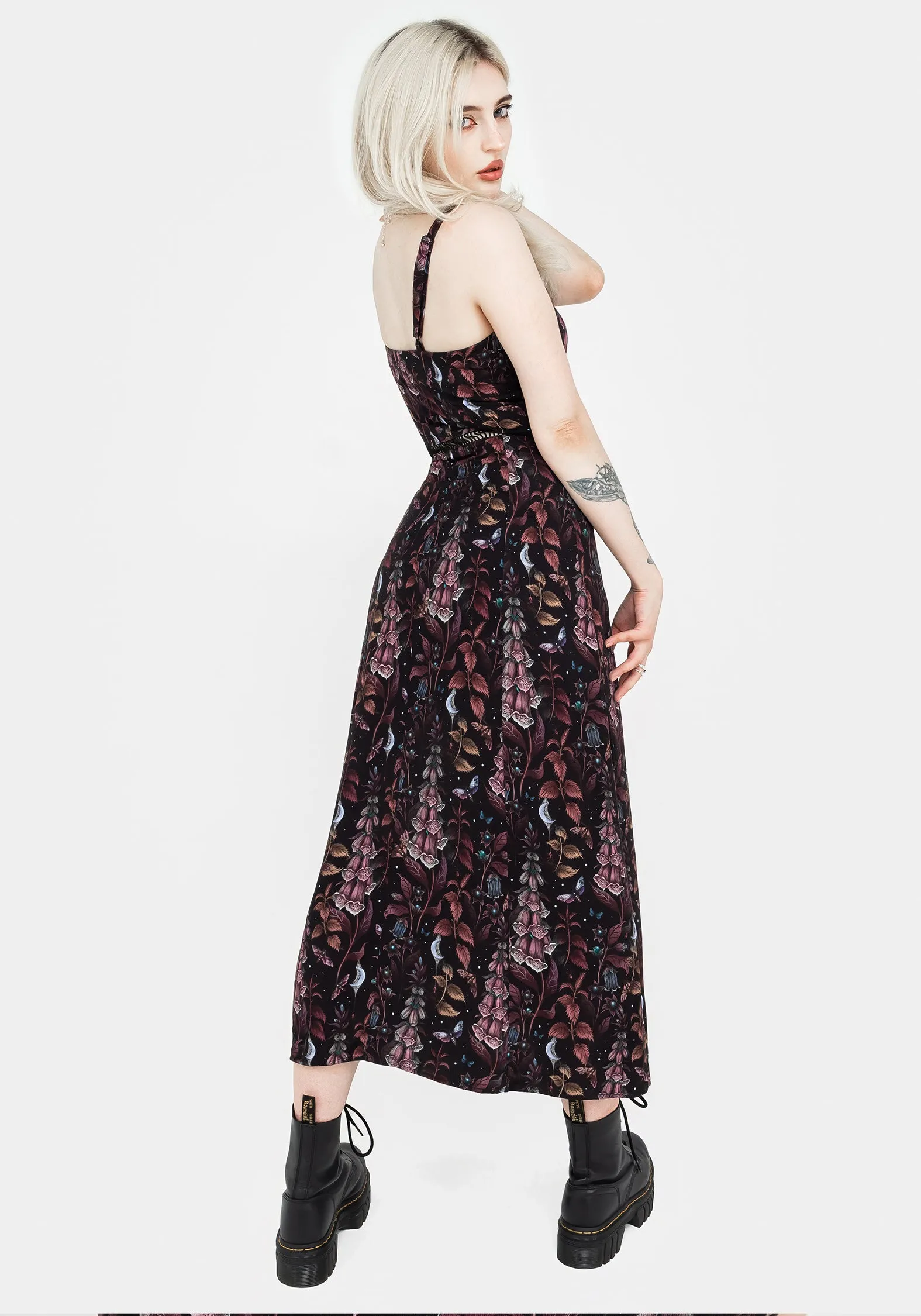 Retro Mode Purple Mist Foxglove Midaxi Cami Dress