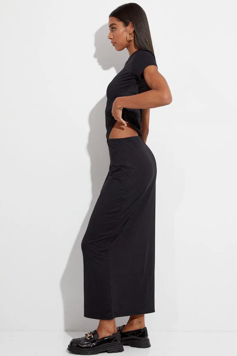 Comfort Fit Easy Combo Black Supersoft Slim Fit Maxi Skirt