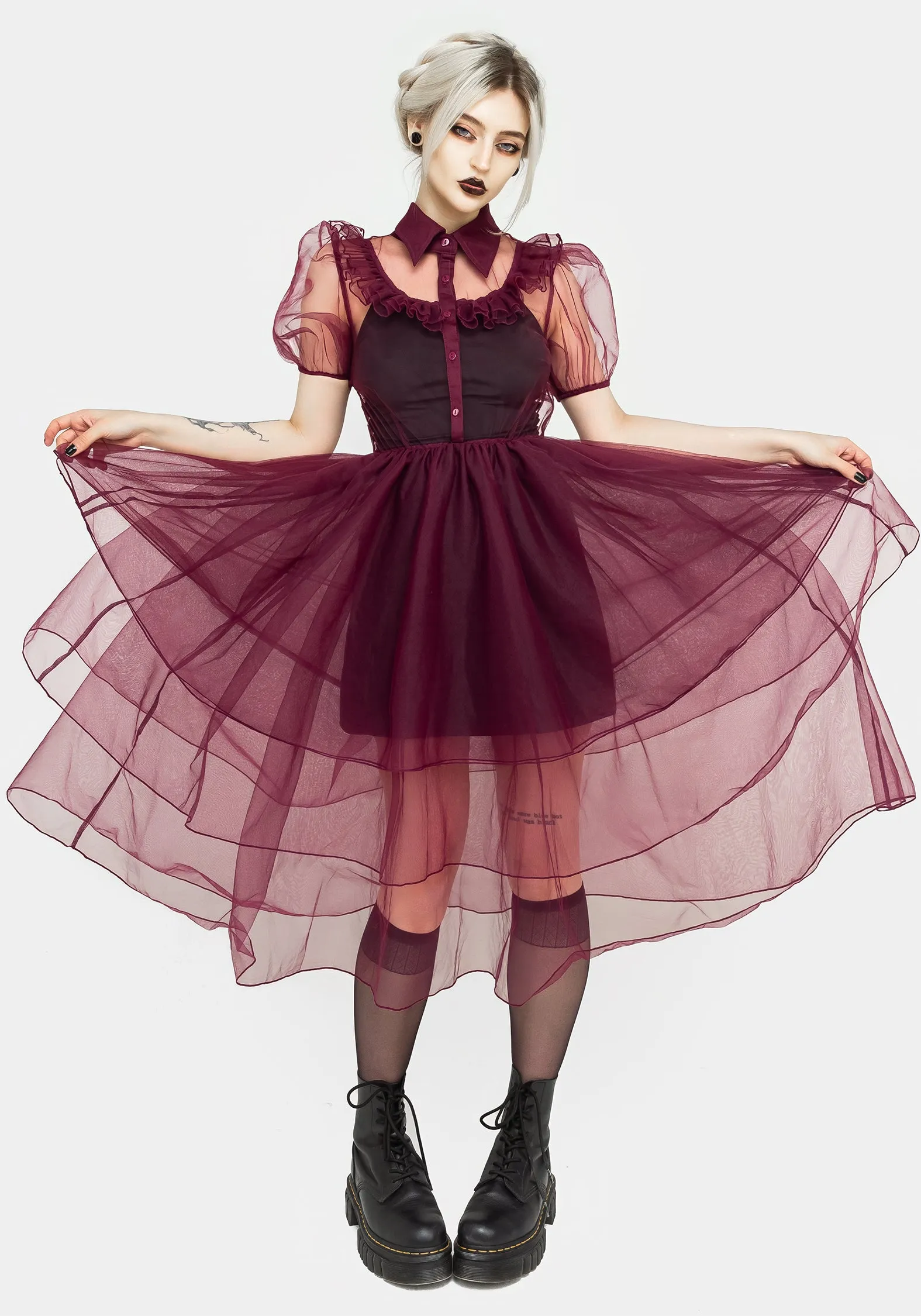 Headhunter Frill Yoke Gown - Purple This maxi dress offers the perfect combination of comfort and style for everyday wear