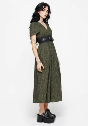 Confident Walk Francesca Dragon Printed Wrap Over Midaxi Dress