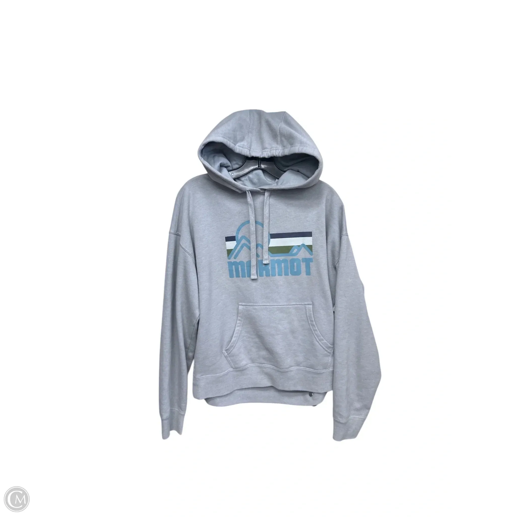 Sweatshirt Hoodie By Marmot In Grey & Orange, Size: L Durable Reinforcements