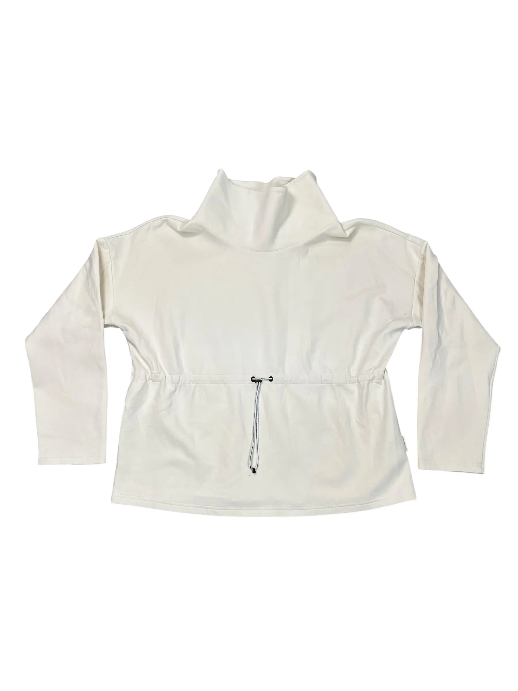 African Bold Sharp Cut Sweatshirt Collar By Varley In Cream, Size:L