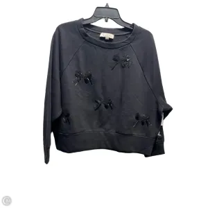 Sweatshirt Crewneck By Loft In Black, Size: S Fame Glow Adjustable Fastenings