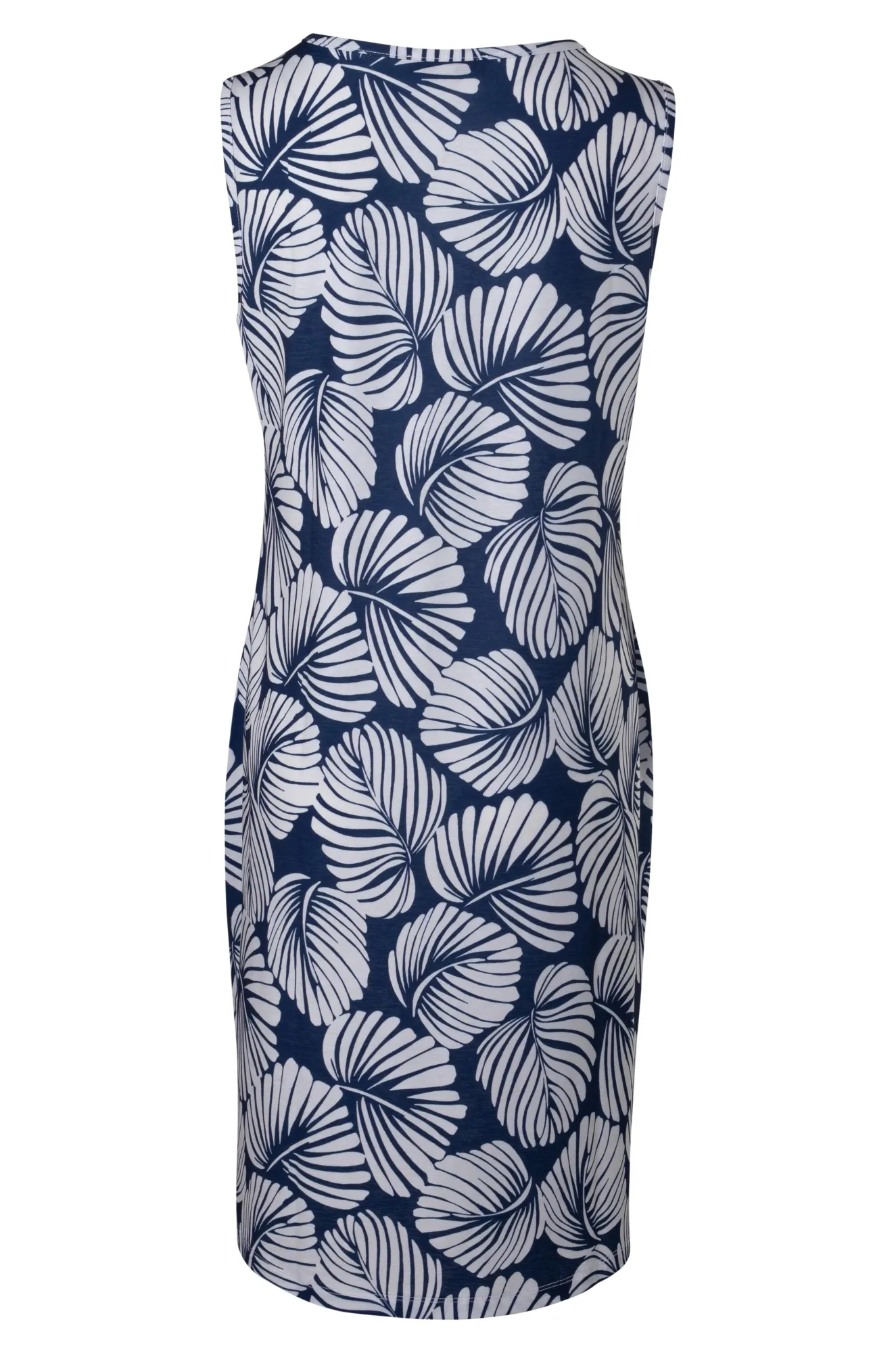 Fine Slinky Dress | BLUE WHITE PALM | 7434A1 Weatherproof Outerwear