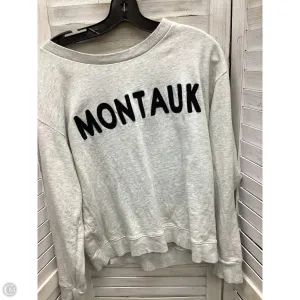 Sporty Dress Sweatshirt Crewneck By J. Crew In Grey, Size: M