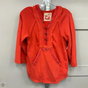 Meta Mood TearResistant Fabric Sweatshirt Hoodie By Free People In Orange, Size: M