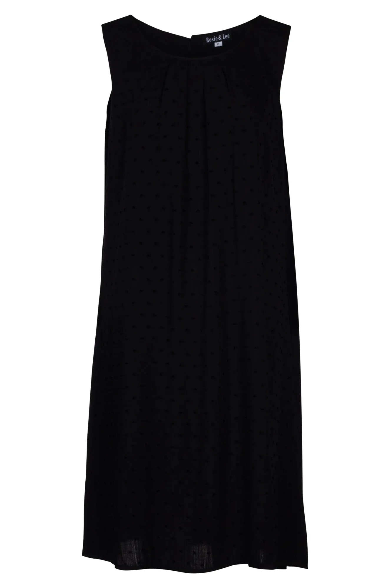 ConvertibleStyle Sleeveless pleat front Dress | Black | 6133A1