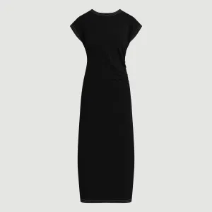 Vela Contrast-Stitch Ruched-Waist Dress (Petite) Crown Fit Zero Core