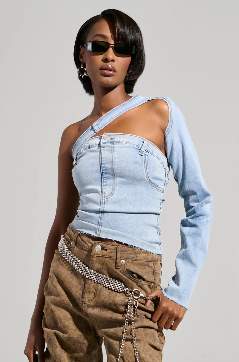 I WAS A LOVER DENIM TOP Stable