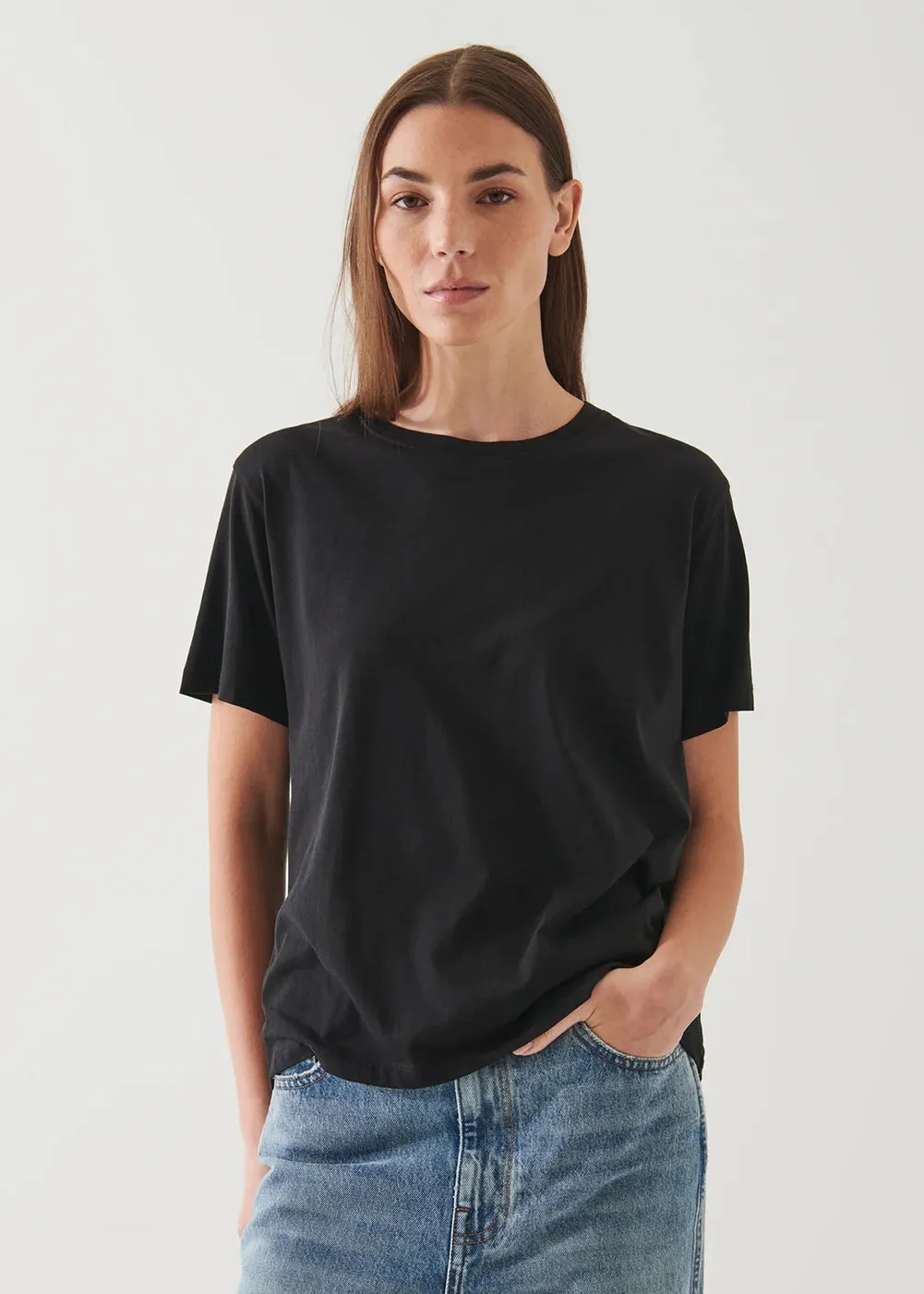 Boyfriend Fit Crew T-Shirt Evergreen