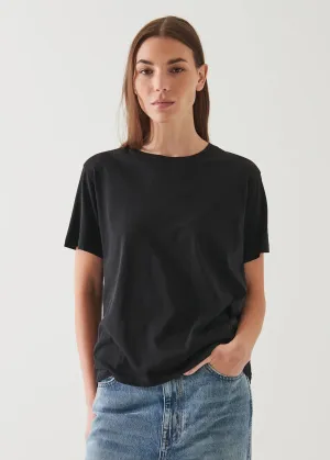 Quality Fabric Water Based Ink Print Boyfriend Fit Crew T-Shirt