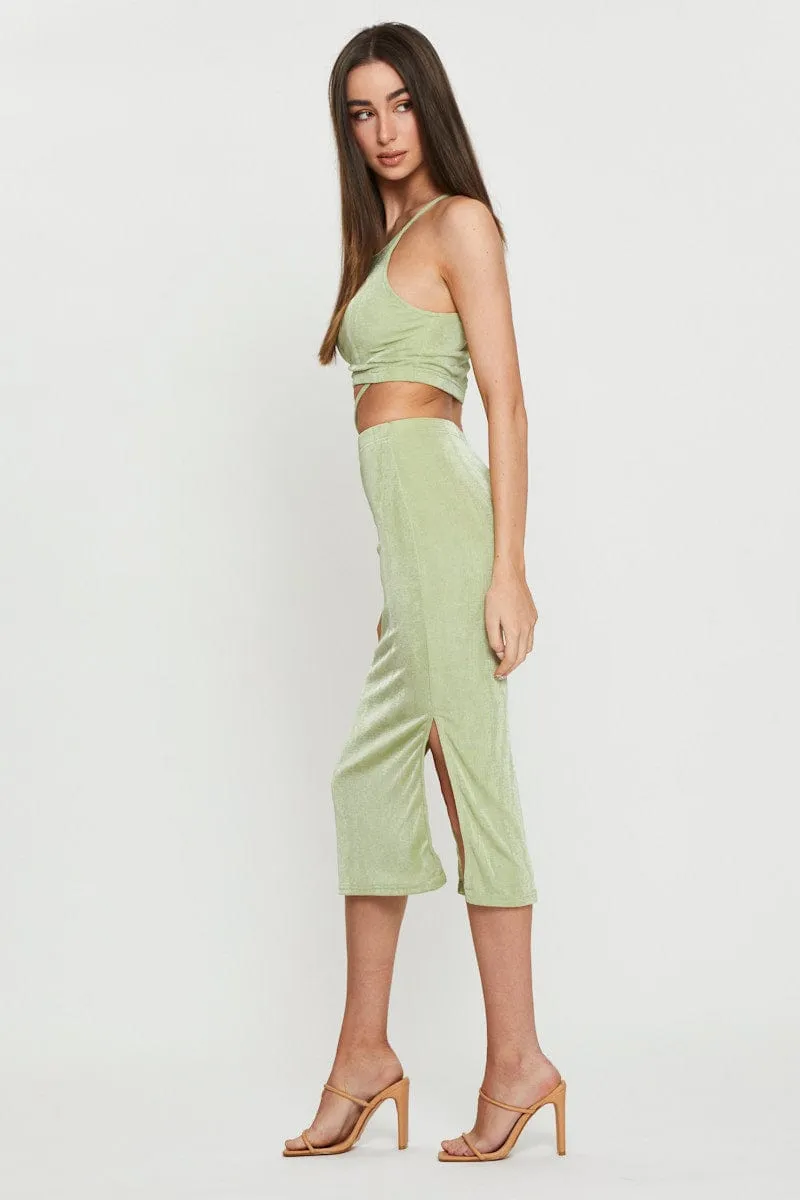 Green Midi Dress Bodycon music concert