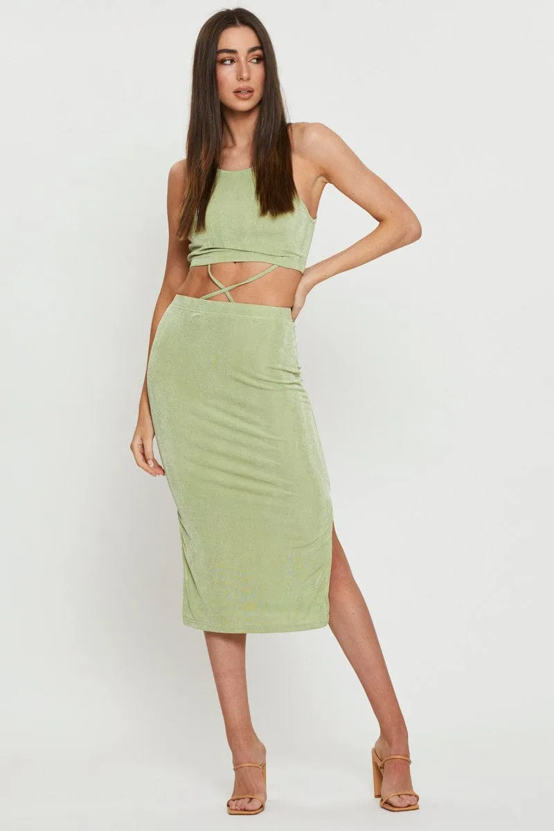 Green Midi Dress Bodycon Sophisticated Style