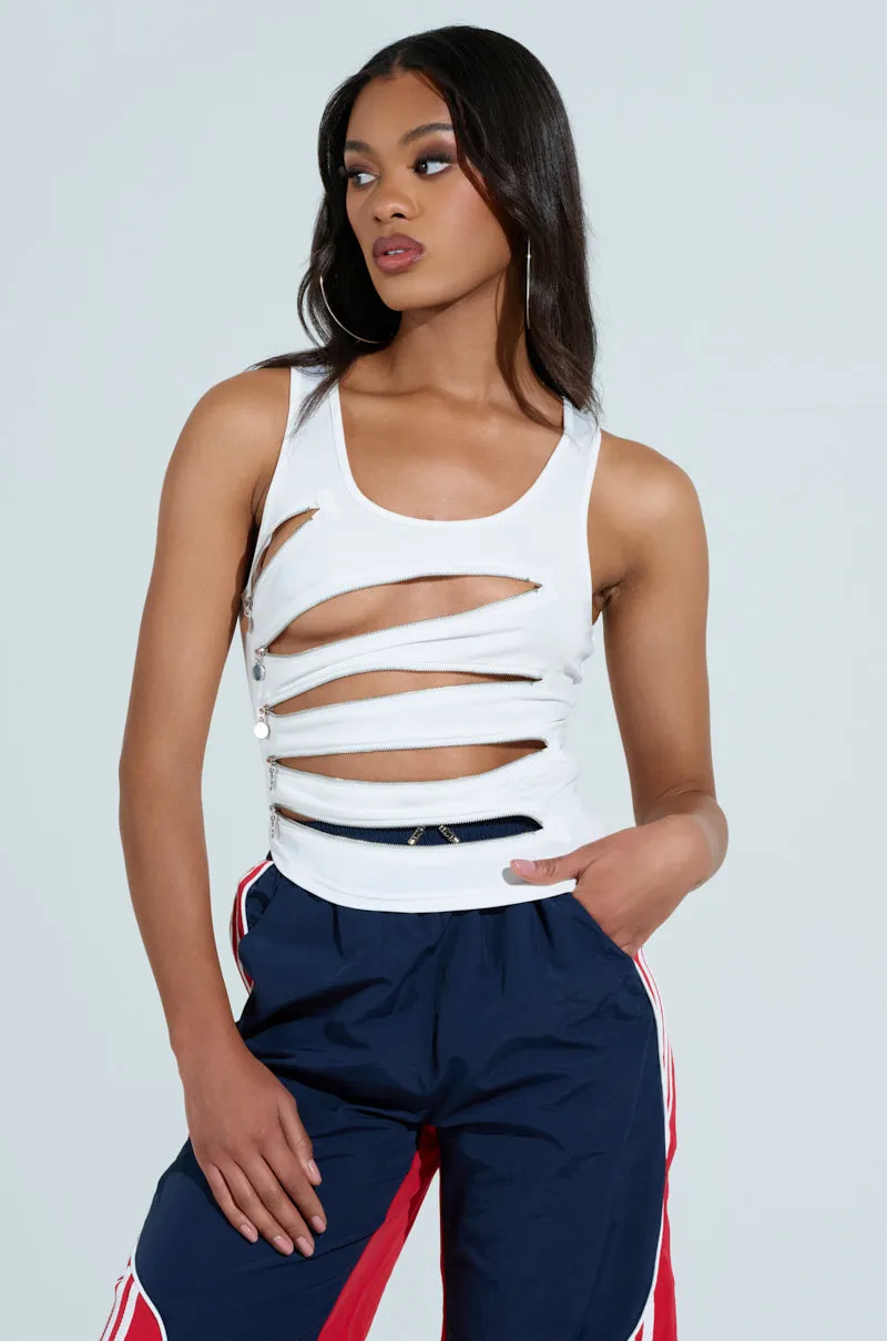 medium size LOVE YOU FOR LIFE TANK WITH ZIPPER