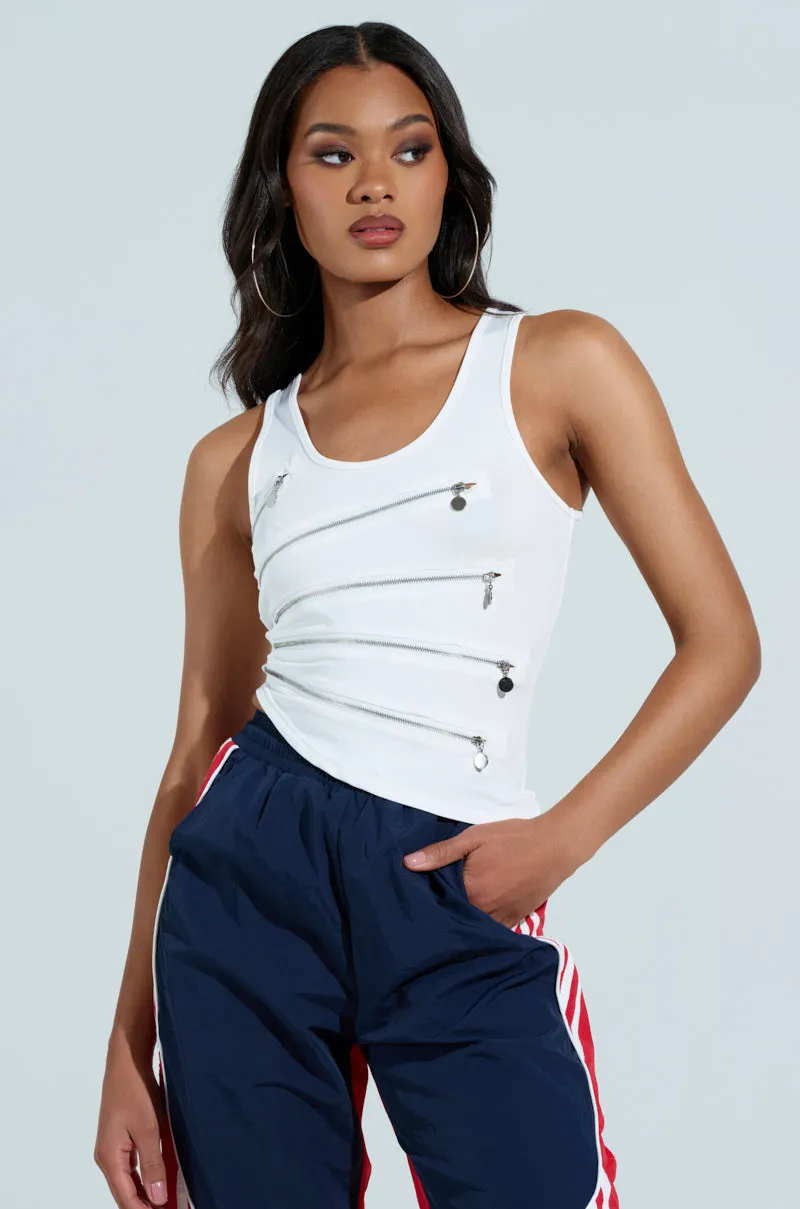 Layered Side Panels Law - enforcement - applicable LOVE YOU FOR LIFE TANK WITH ZIPPER