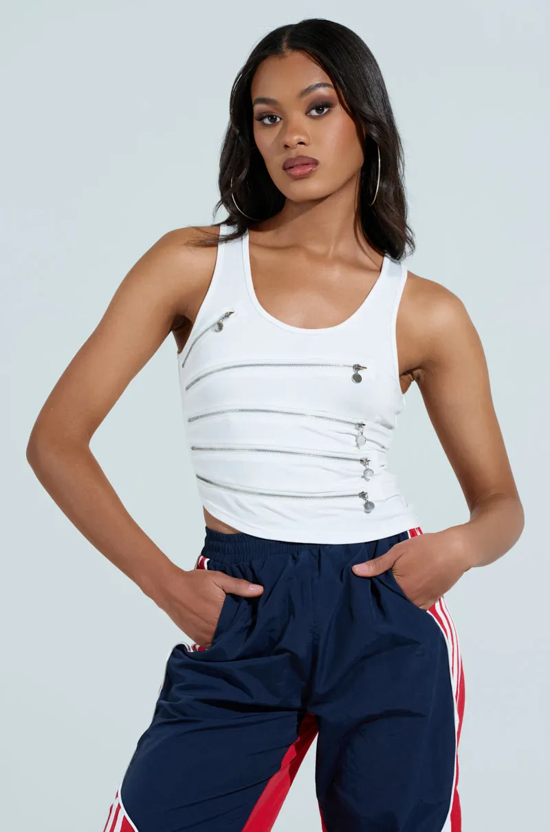 LOVE YOU FOR LIFE TANK WITH ZIPPER arctic scene High Edge Durability